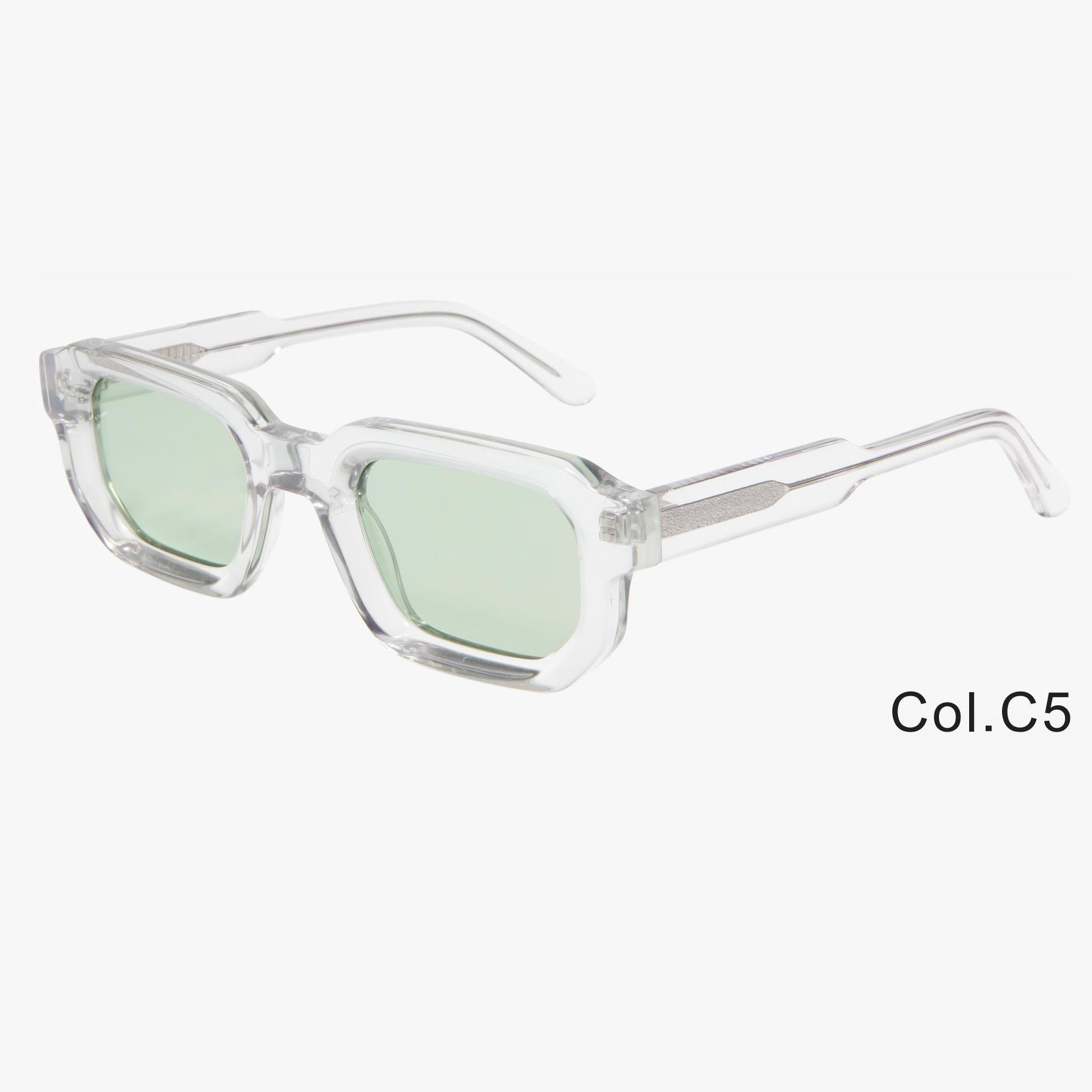 Unisex Thick Frame Octagonal Sunglasses